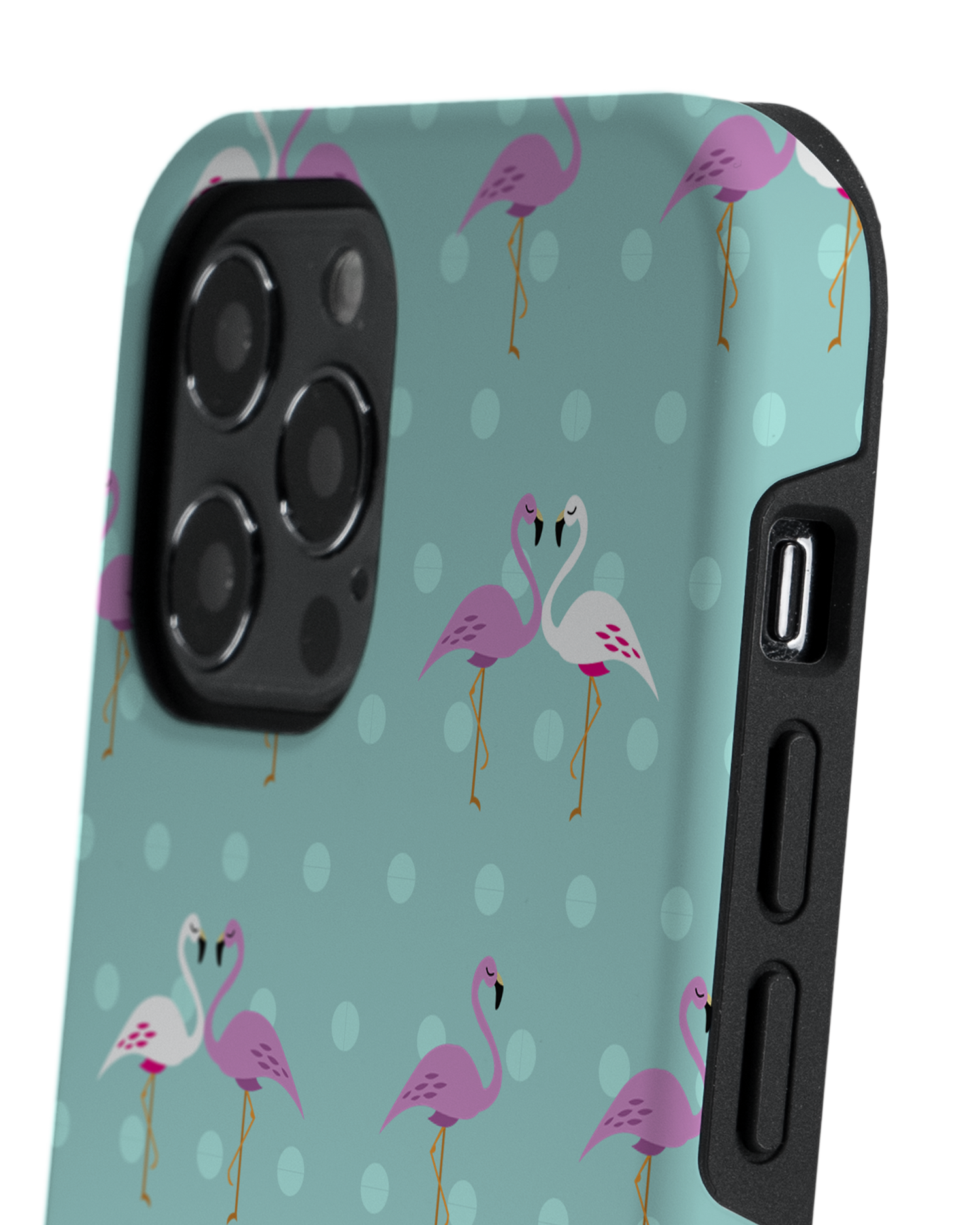 Two Flamingos Premium Handyhülle Apple iPhone 12, Apple iPhone 12 Pro