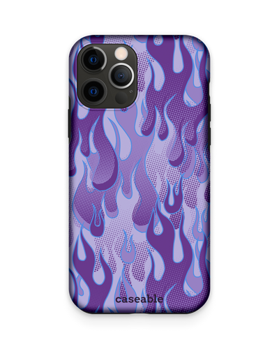 Purple Flames Premium Handyhülle Apple iPhone 12, Apple iPhone 12 Pro