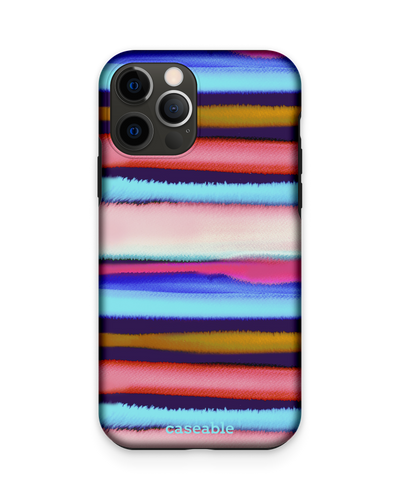 Watercolor Stripes Premium Handyhülle Apple iPhone 12, Apple iPhone 12 Pro