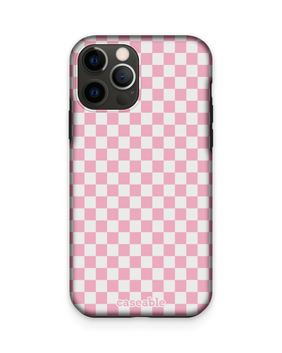 Pink Checkerboard Premium Handyhülle Apple iPhone 12, Apple iPhone 12 Pro