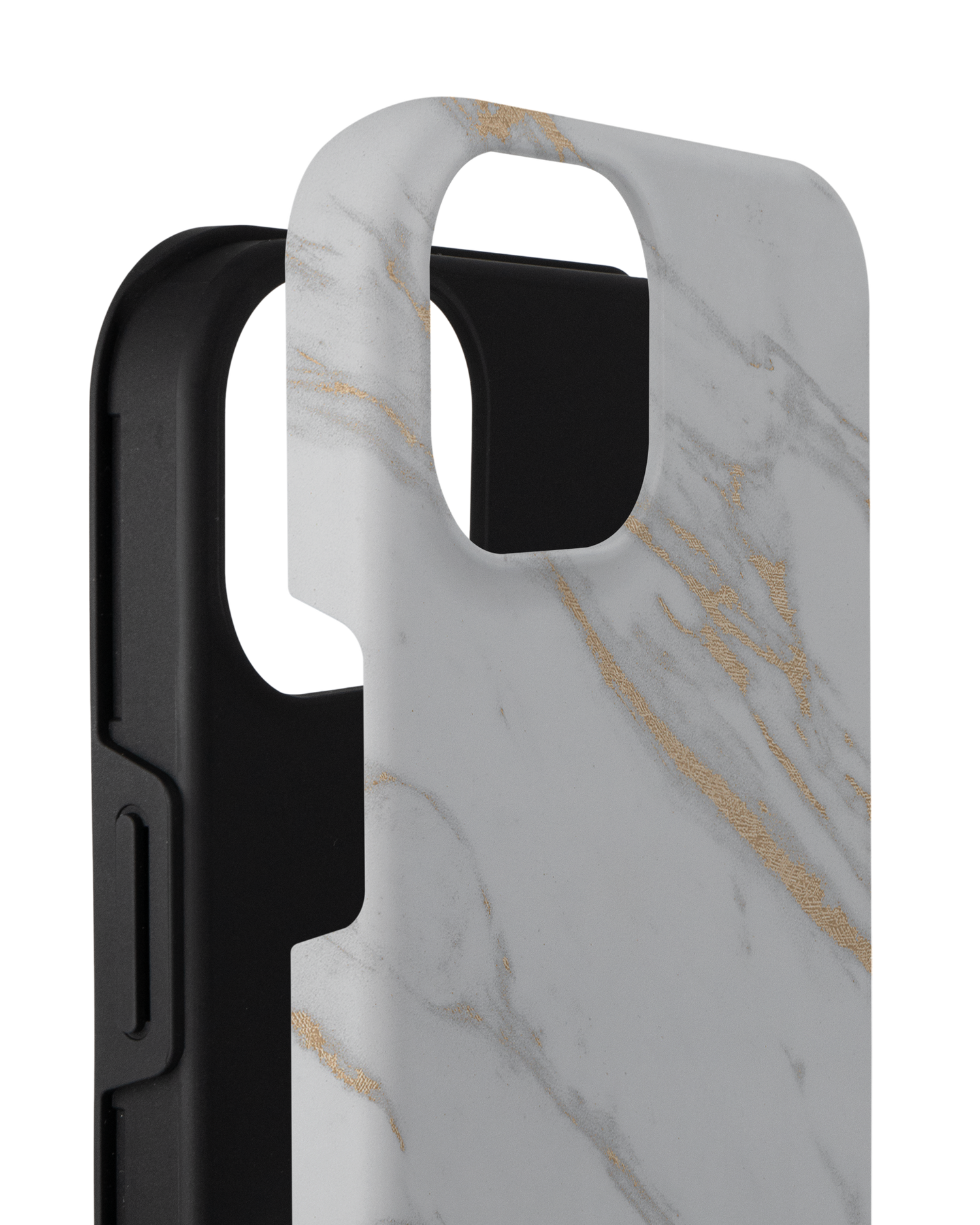 Gold Marble Elegance Premium Handyhülle für Apple iPhone 14 Plus besteht aus 2 Teilen