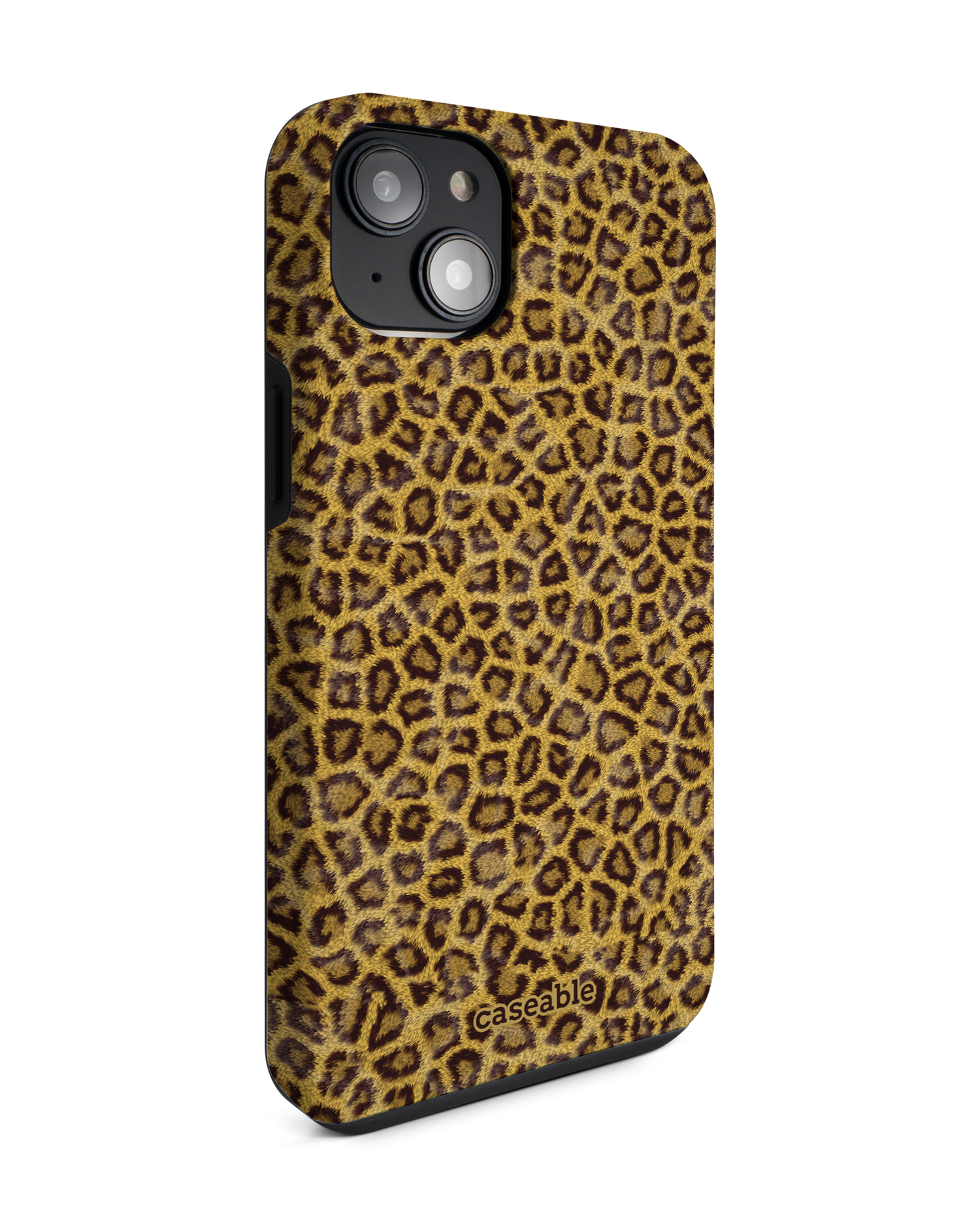 Leopard Skin Premium Handyhülle für Apple iPhone 14 Plus: Seitenansicht links