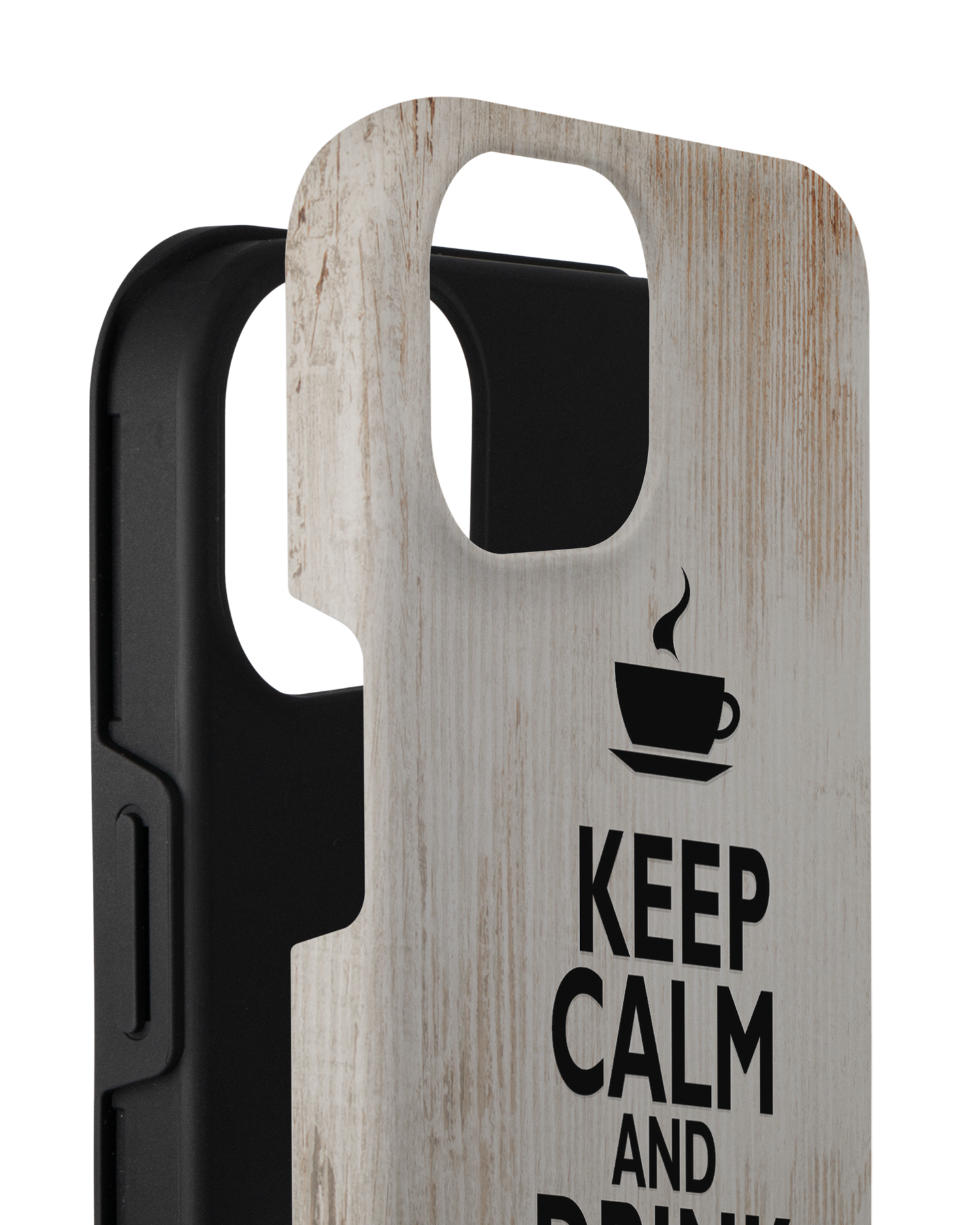 Drink Coffee Premium Handyhülle für Apple iPhone 14 Plus besteht aus 2 Teilen