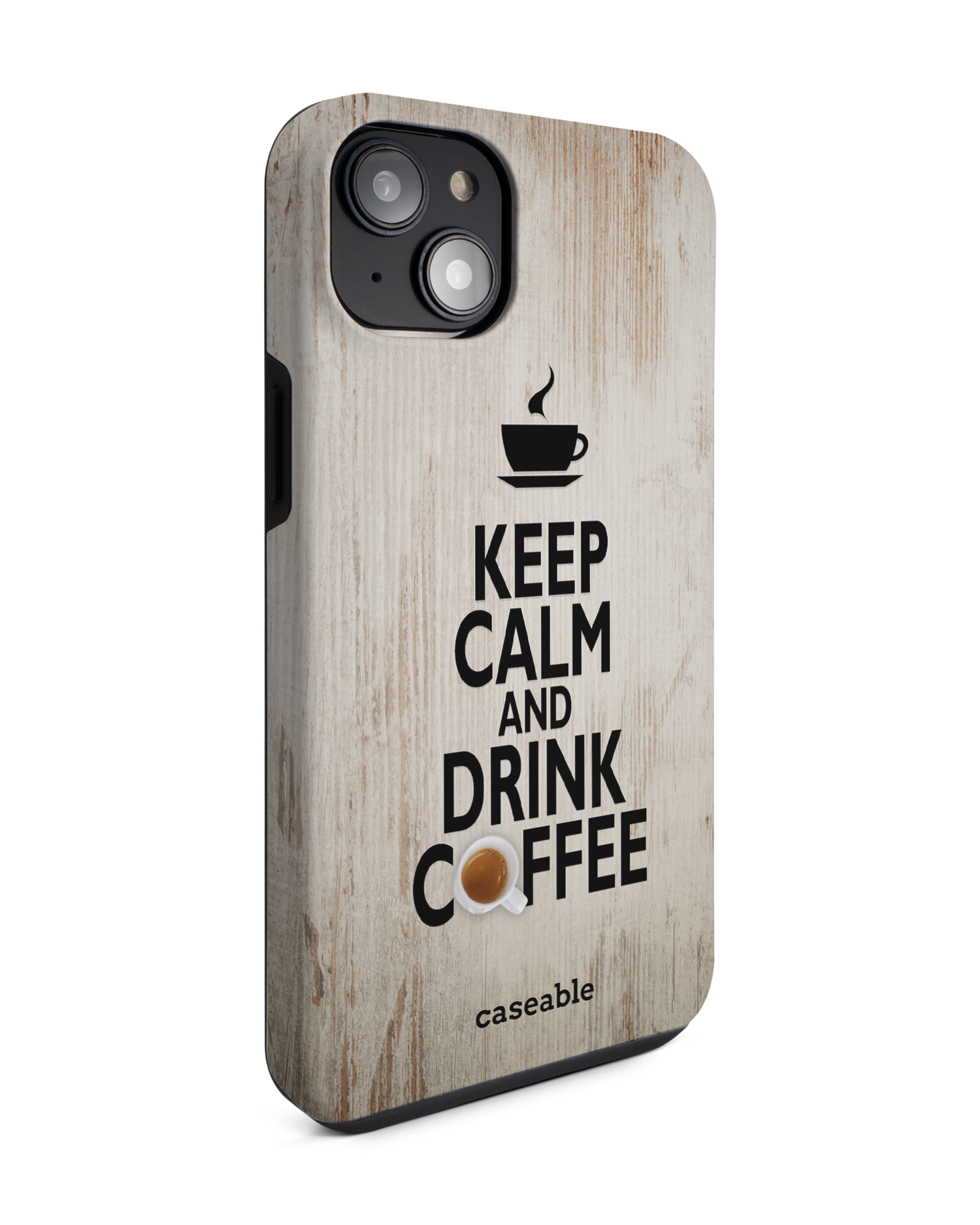 Drink Coffee Premium Handyhülle für Apple iPhone 14 Plus: Seitenansicht links