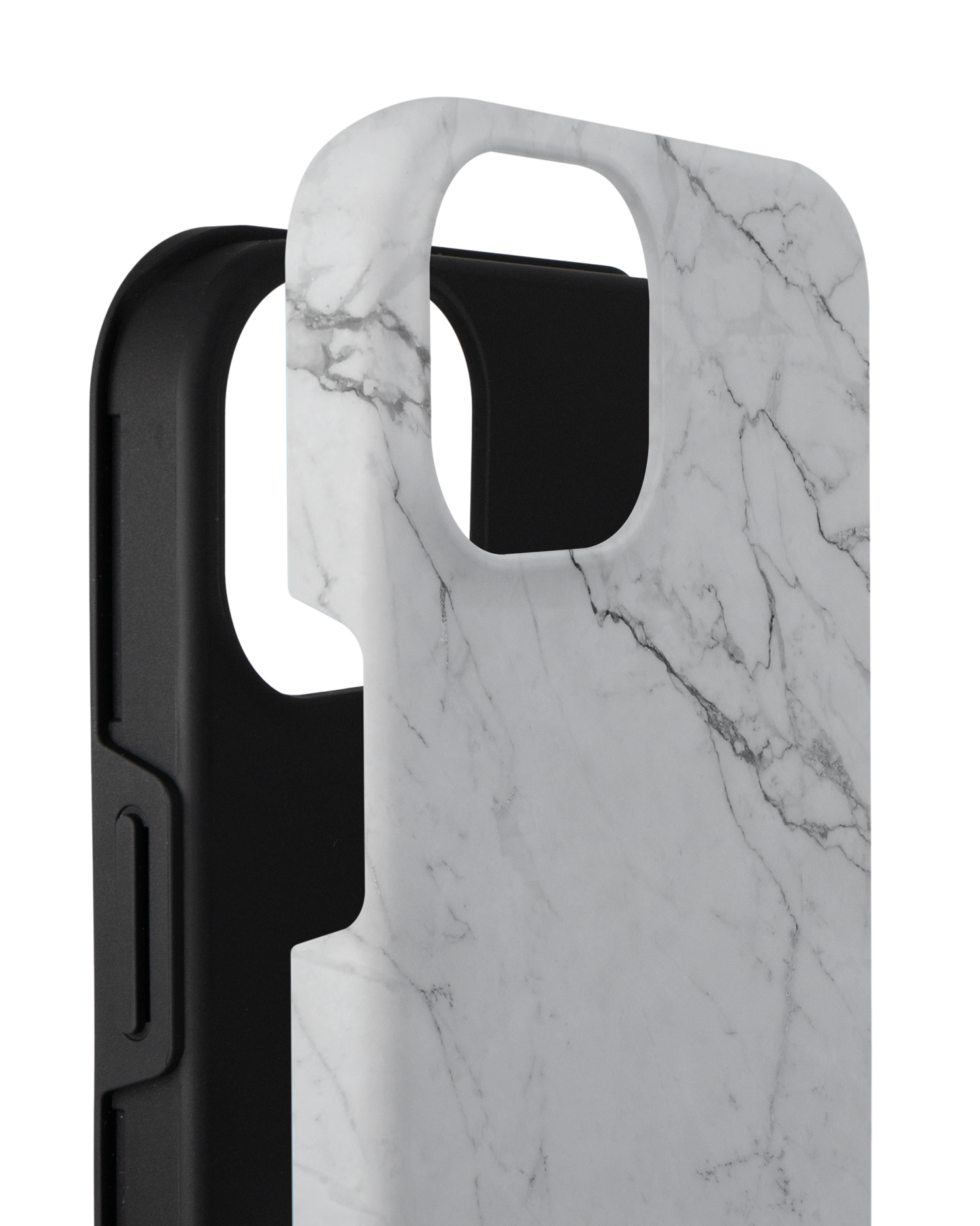 White Marble Premium Handyhülle für Apple iPhone 14 Plus besteht aus 2 Teilen