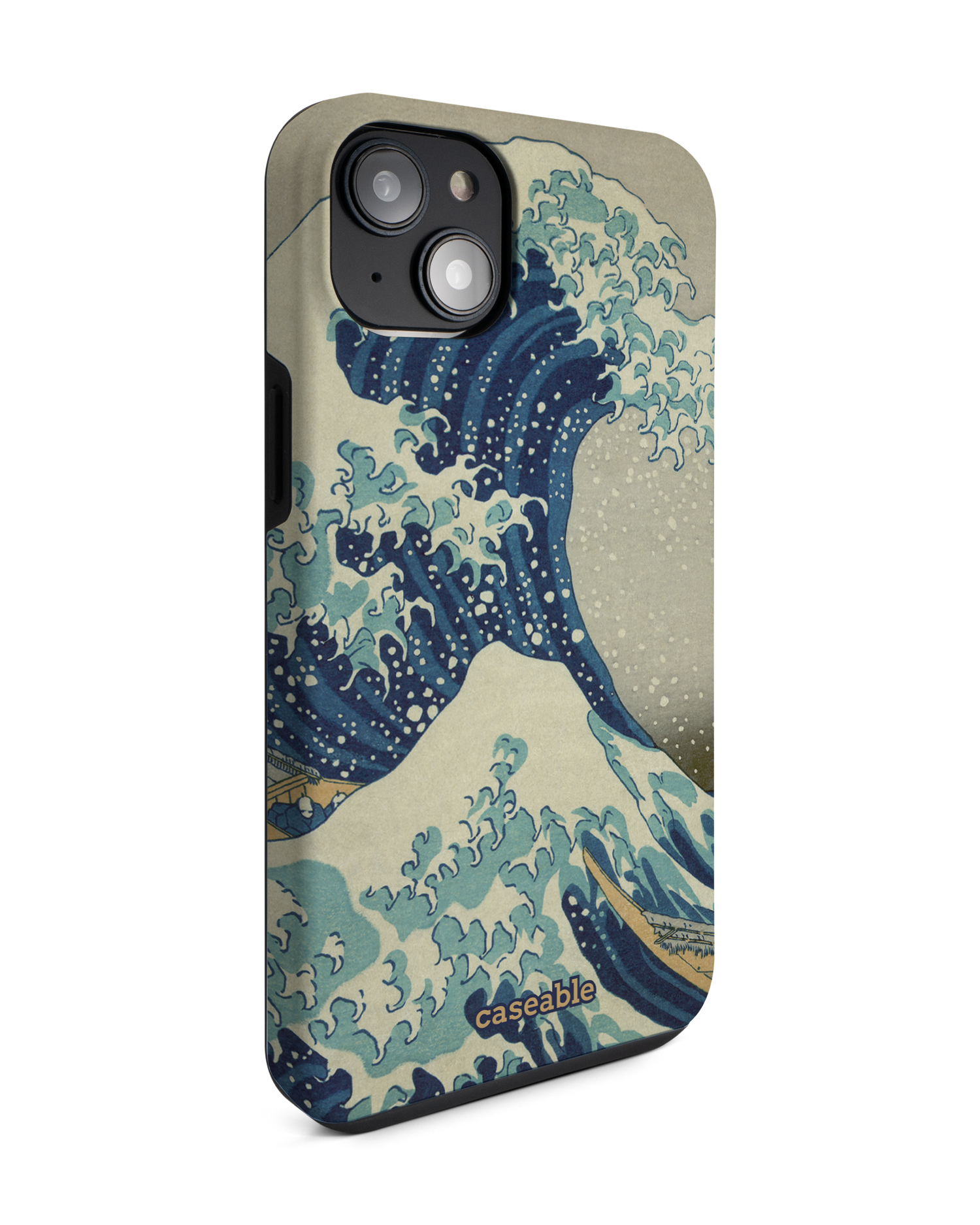 Great Wave Off Kanagawa By Hokusai Premium Handyhülle für Apple iPhone 14 Plus: Seitenansicht links