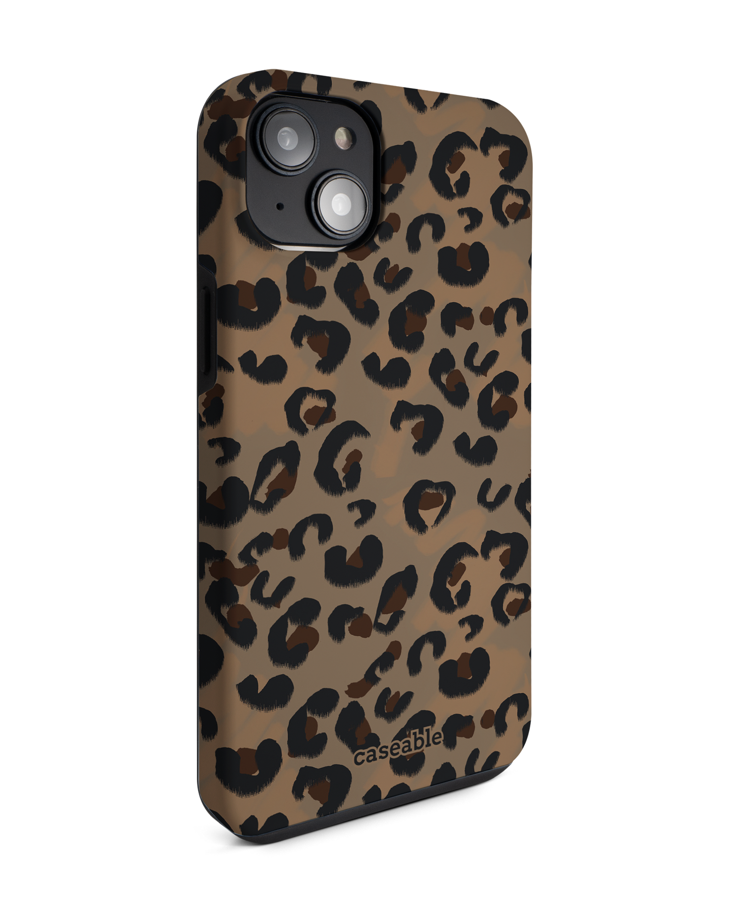 Leopard Repeat Premium Handyhülle für Apple iPhone 14 Plus: Seitenansicht links