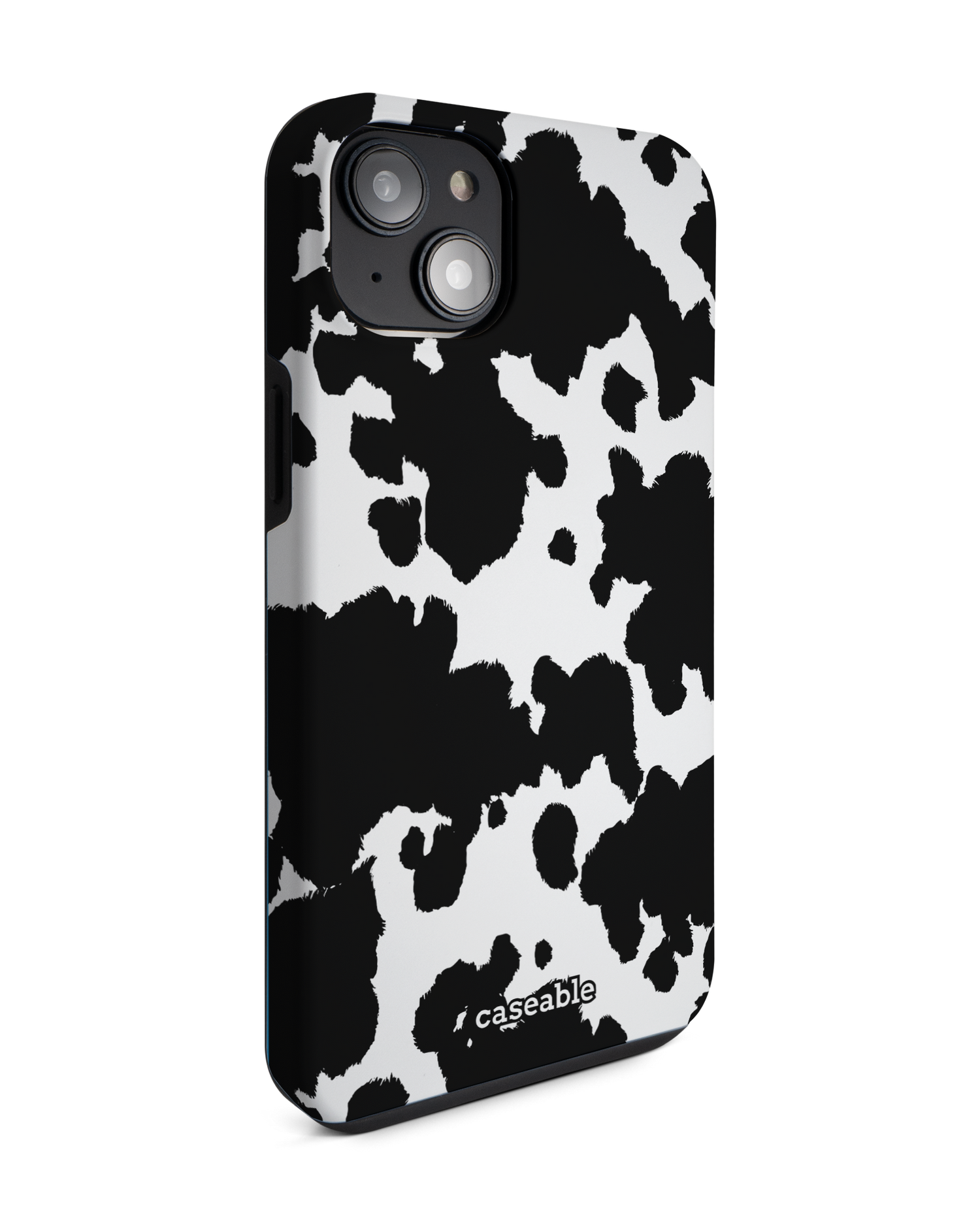 Cow Print Premium Handyhülle für Apple iPhone 14 Plus: Seitenansicht links
