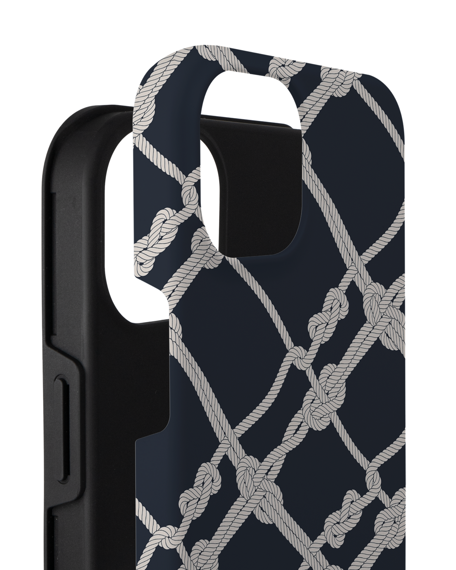 Nautical Knots Premium Handyhülle für Apple iPhone 14 Plus besteht aus 2 Teilen