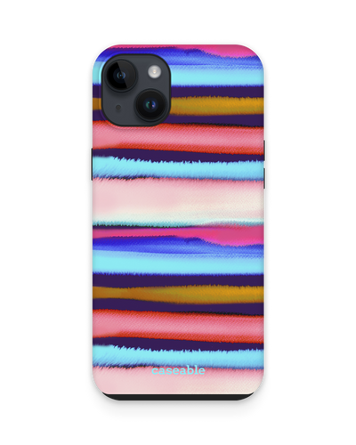 Watercolor Stripes Premium Handyhülle für Apple iPhone 15 Plus