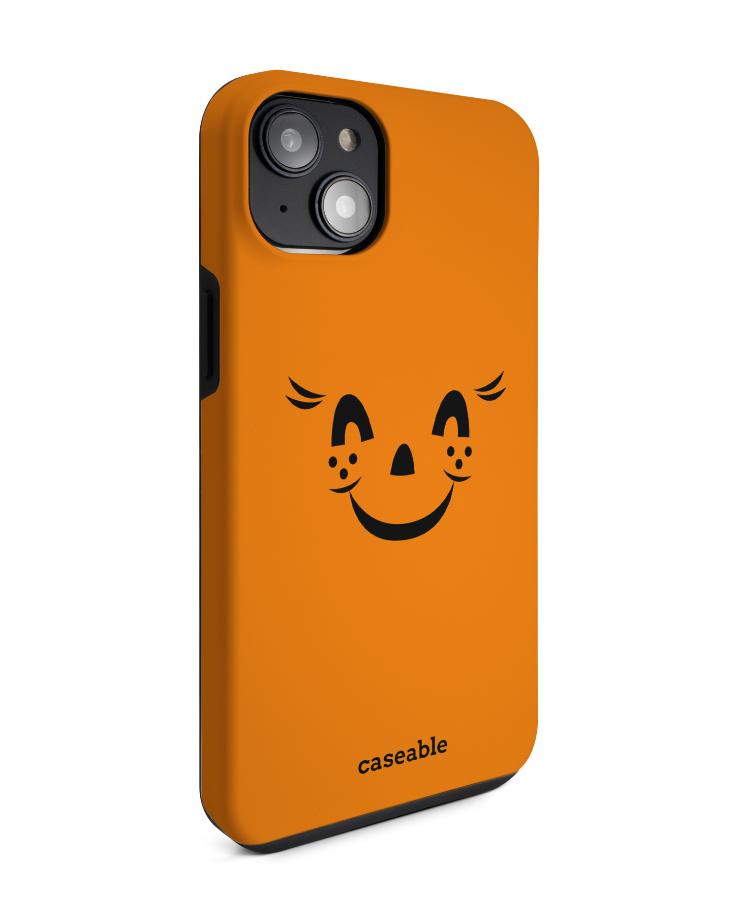 Pumpkin Smiles Premium Handyhülle für Apple iPhone 14 Plus: Seitenansicht links