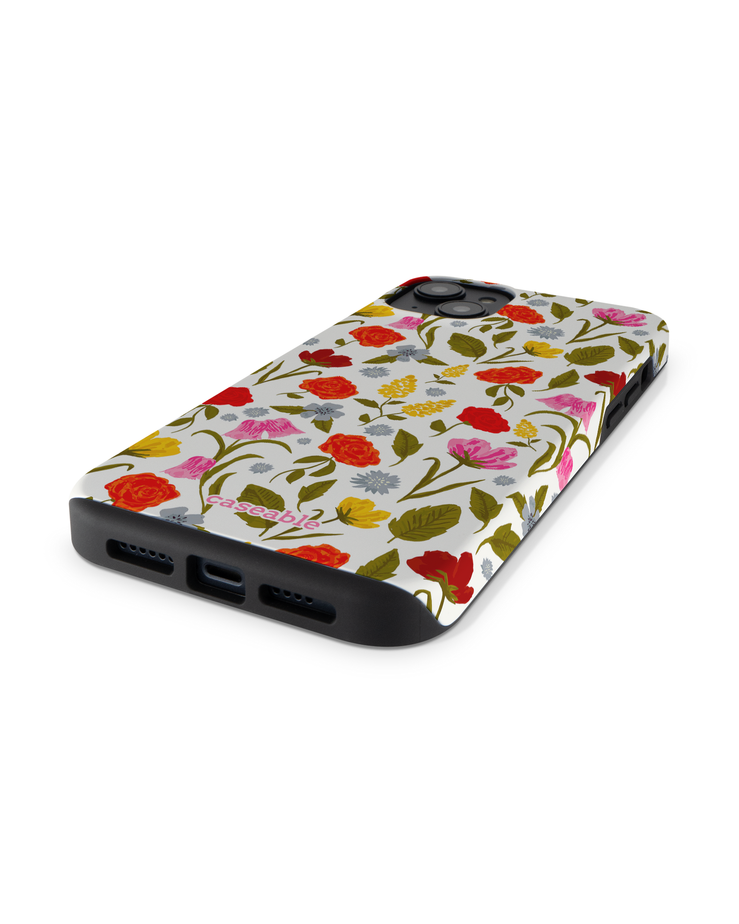 Botanical Beauties Premium Handyhülle für Apple iPhone 14 Plus: Smartphone liegend