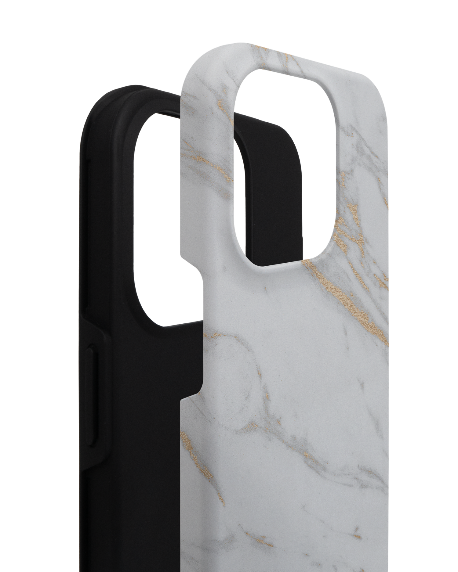 Gold Marble Elegance Premium Handyhülle für Apple iPhone 14 Pro besteht aus 2 Teilen