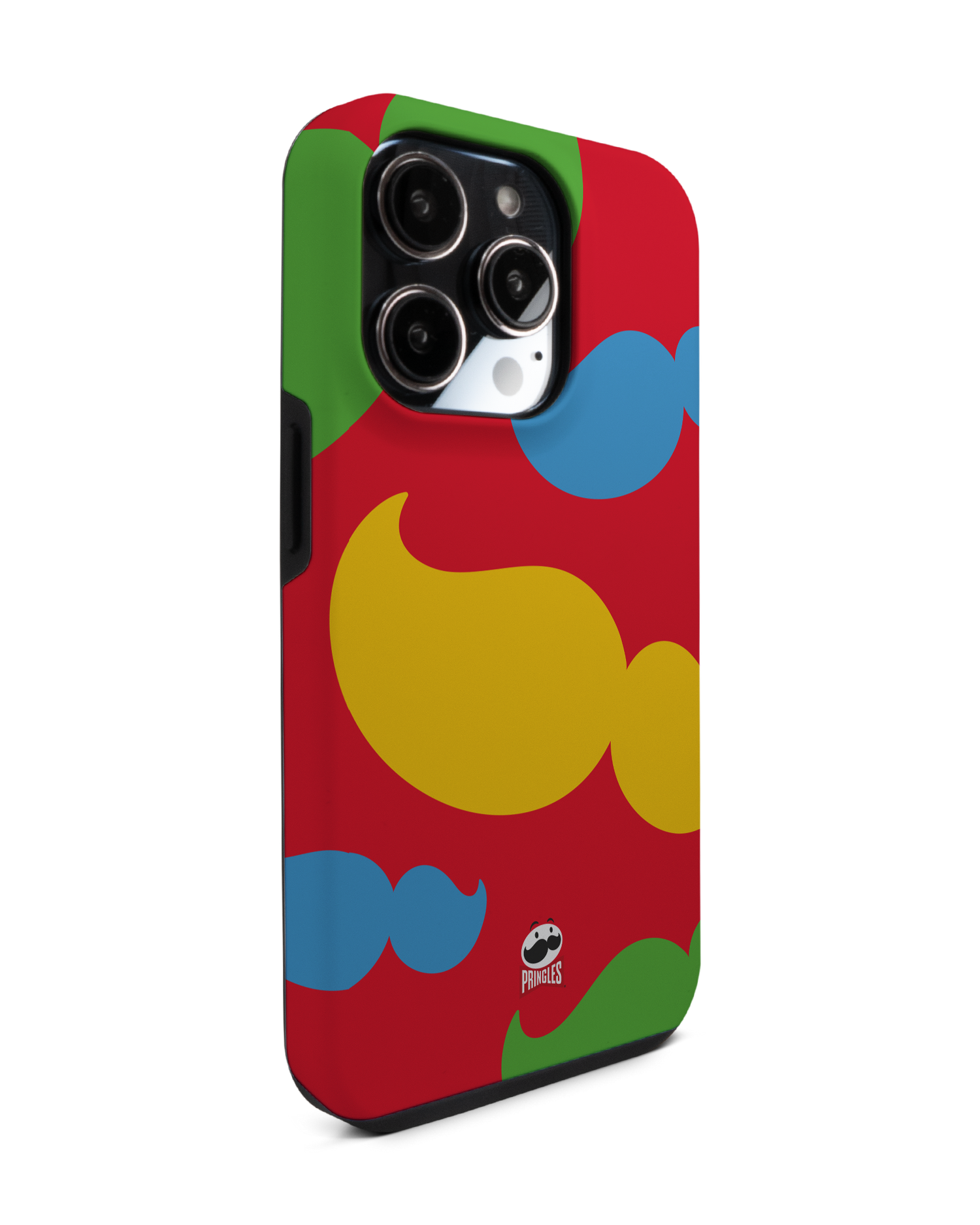 Pringles Moustache Premium Handyhülle für Apple iPhone 14 Pro: Seitenansicht links