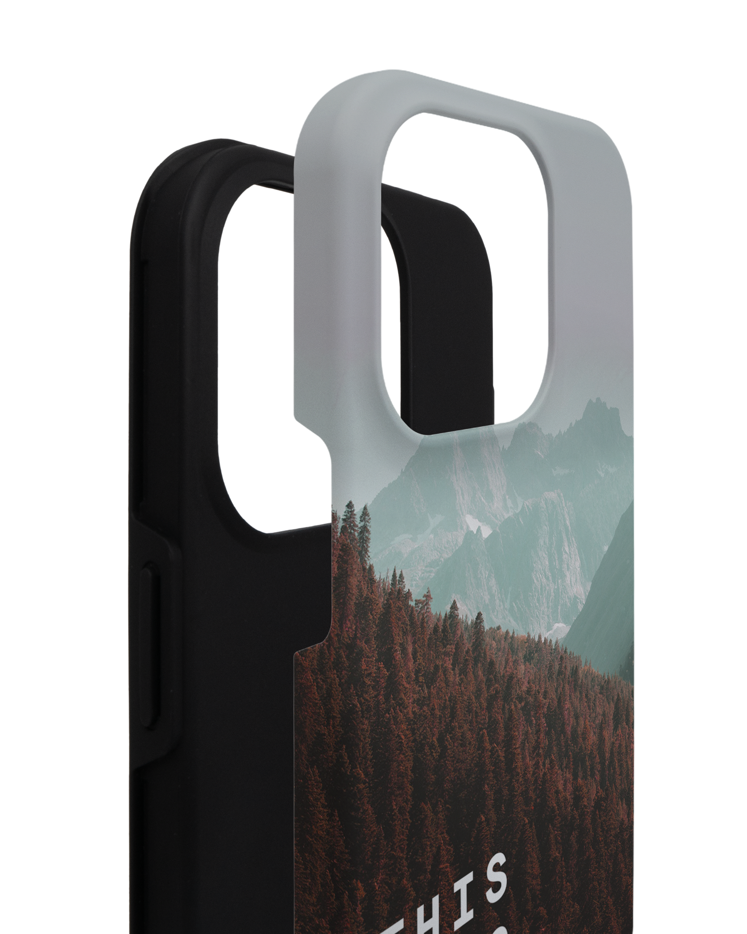 Into the Woods Premium Handyhülle für Apple iPhone 14 Pro besteht aus 2 Teilen