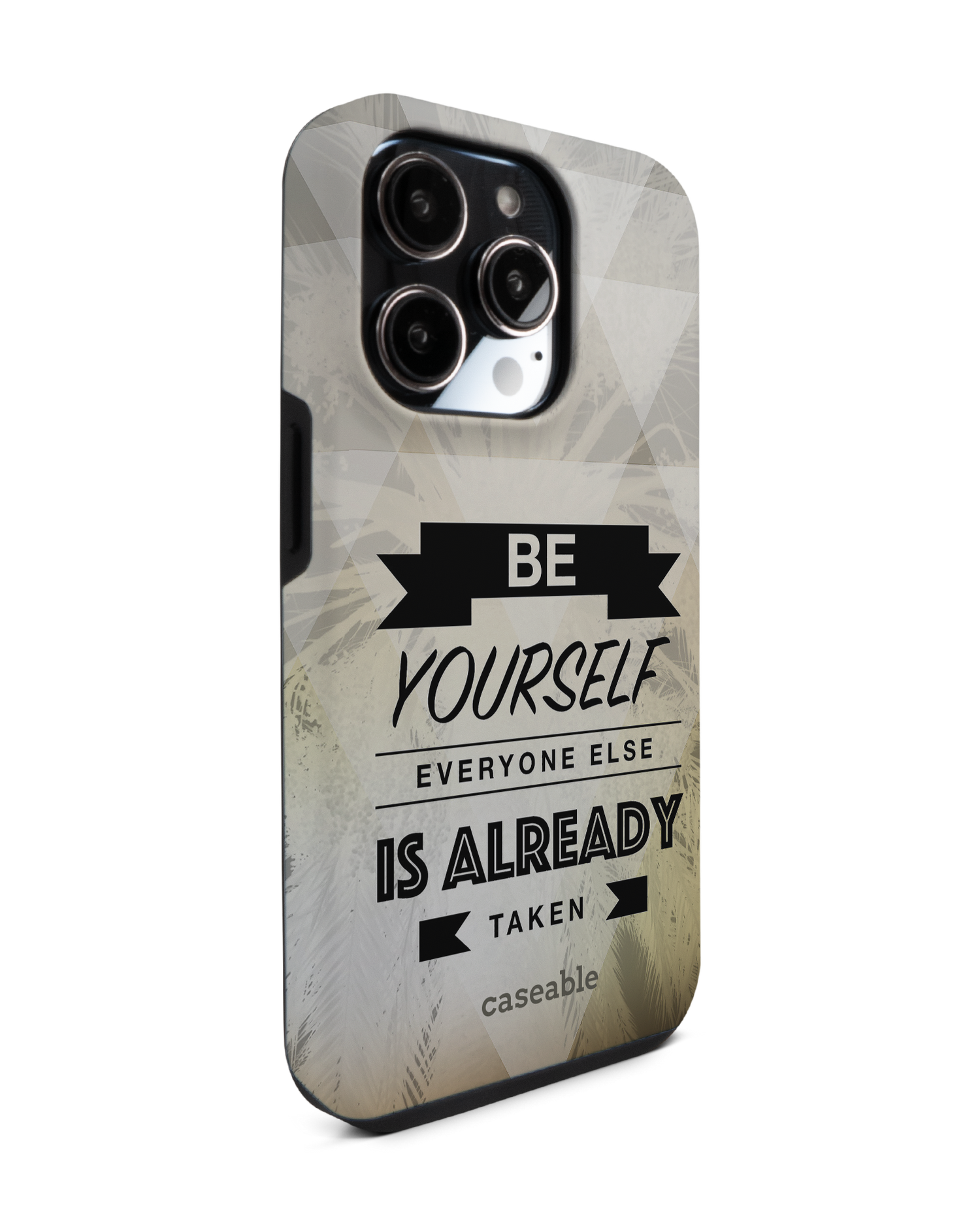 Be Yourself Premium Handyhülle für Apple iPhone 14 Pro: Seitenansicht links