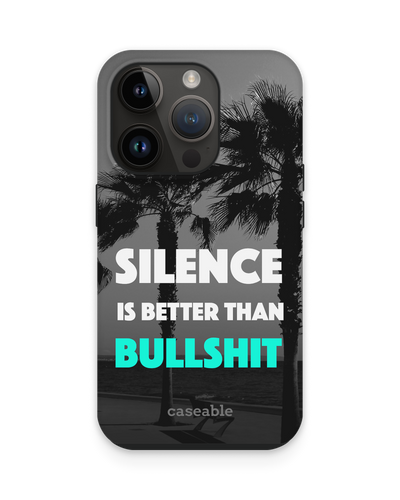 Silence is Better Premium Handyhülle für Apple iPhone 14 Pro