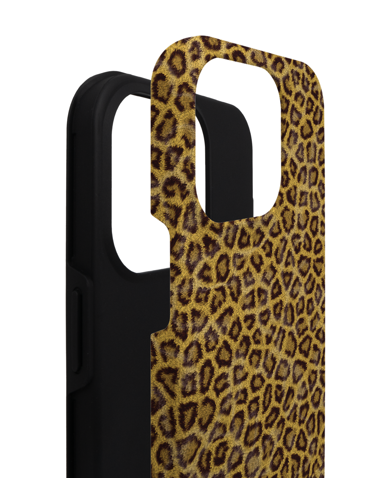 Leopard Skin Premium Handyhülle für Apple iPhone 14 Pro besteht aus 2 Teilen