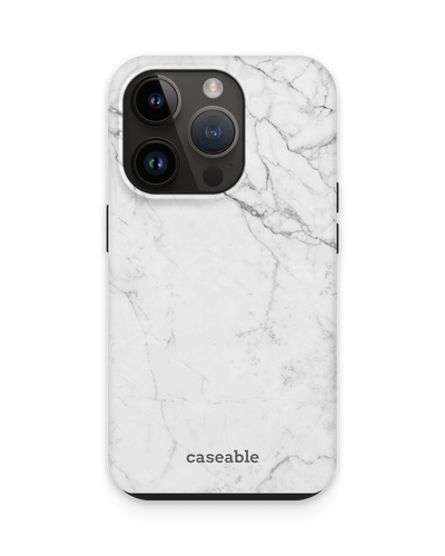 White Marble Premium Handyhülle für Apple iPhone 15 Pro