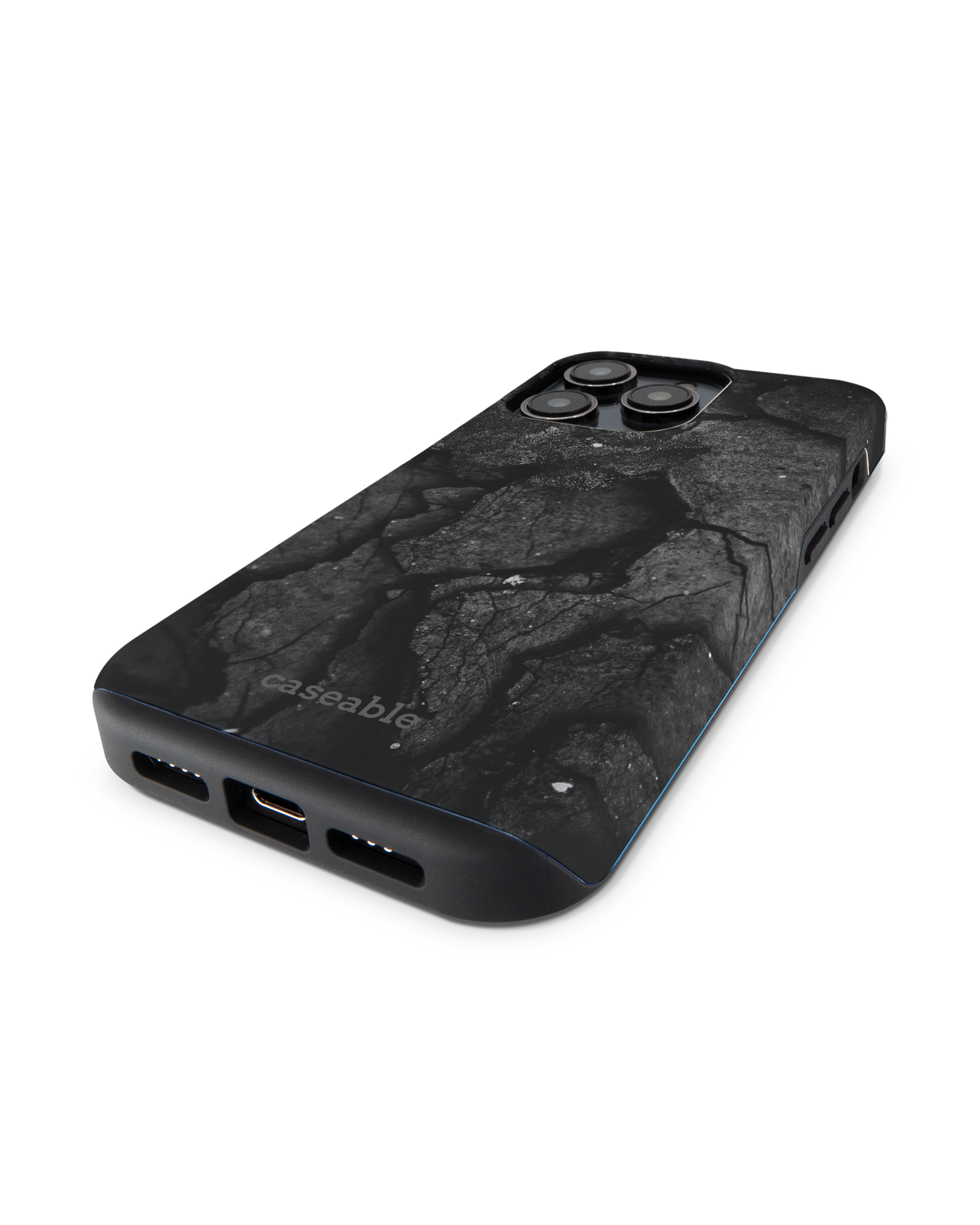 Carbon Premium Handyhülle für Apple iPhone 14 Pro: Smartphone liegend