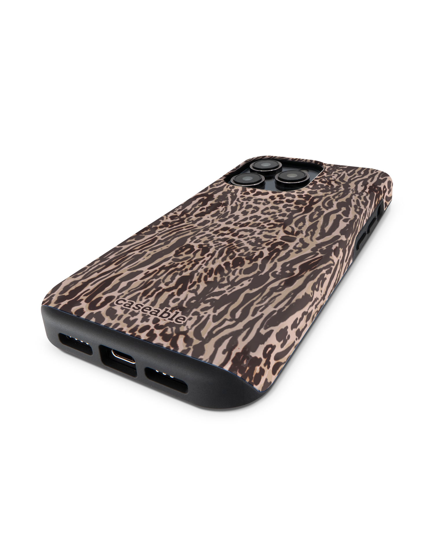 Animal Skin Tough Love Premium Handyhülle für Apple iPhone 14 Pro: Smartphone liegend