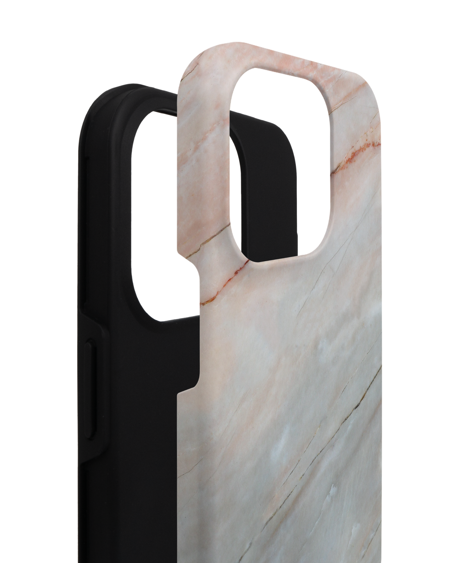 Mother of Pearl Marble Premium Handyhülle für Apple iPhone 14 Pro besteht aus 2 Teilen