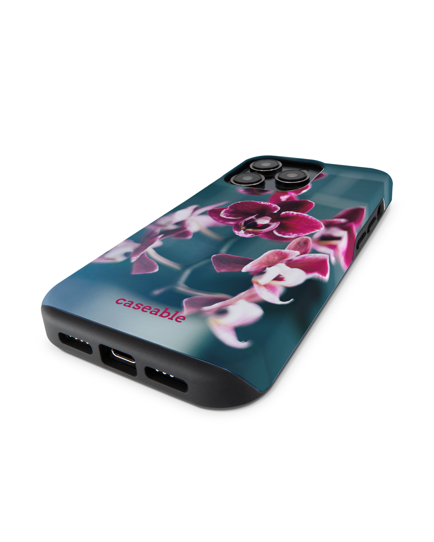 Orchid Premium Handyhülle für Apple iPhone 14 Pro: Smartphone liegend
