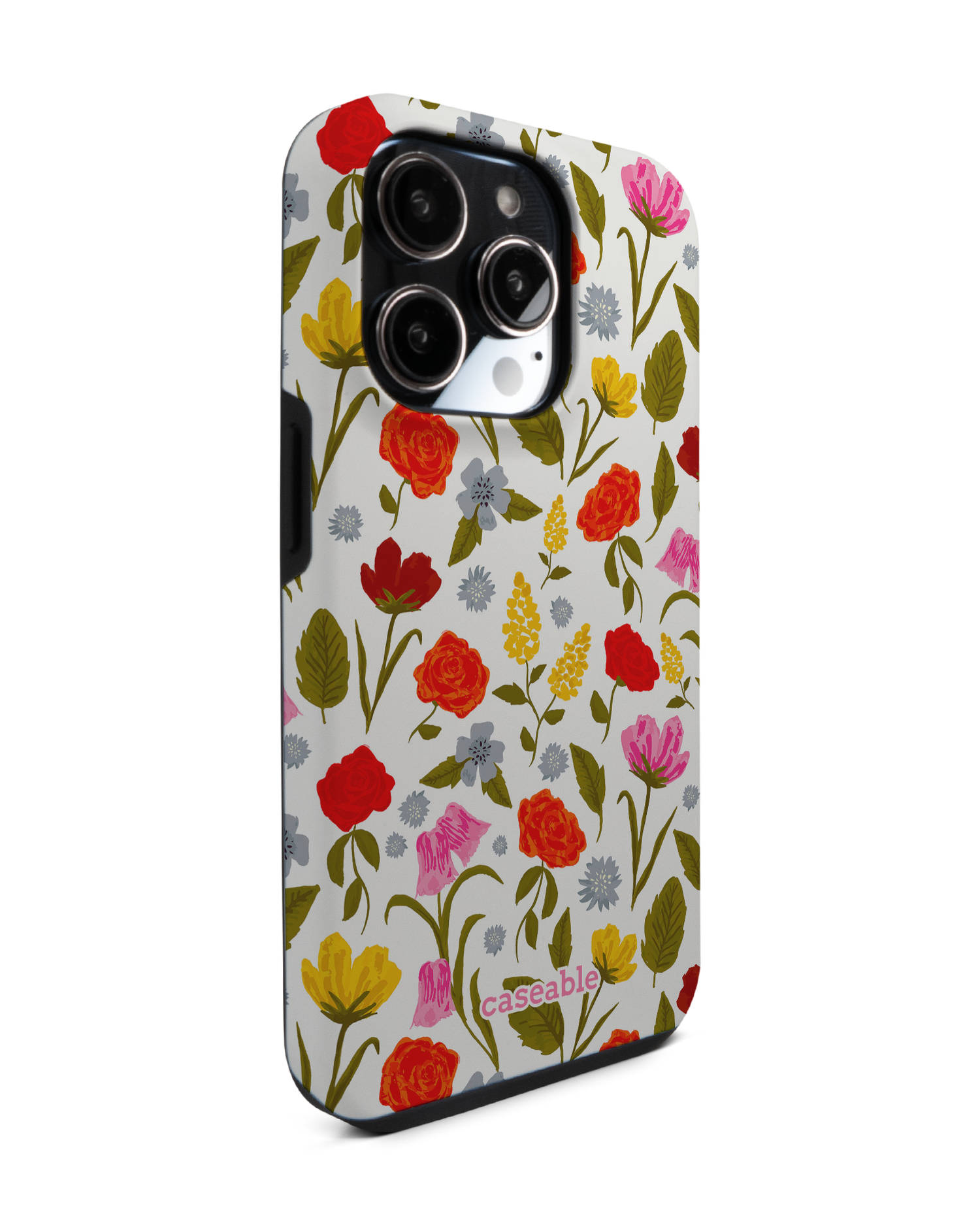 Botanical Beauties Premium Handyhülle für Apple iPhone 14 Pro: Seitenansicht links
