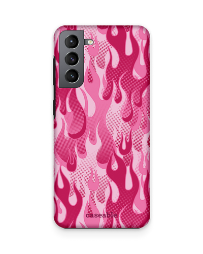 Pink Flames Premium Handyhülle Samsung Galaxy S21 Plus
