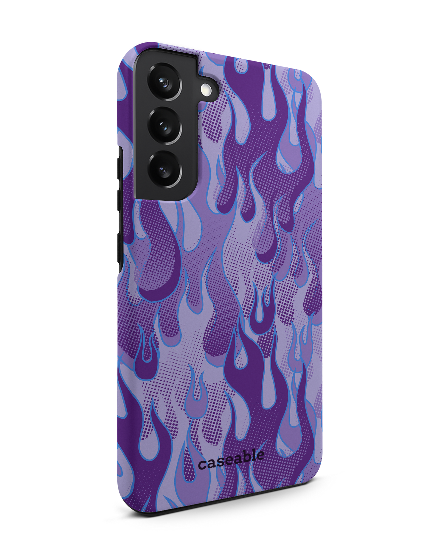Purple Flames Premium Handyhülle Samsung Galaxy S22 Plus 5G