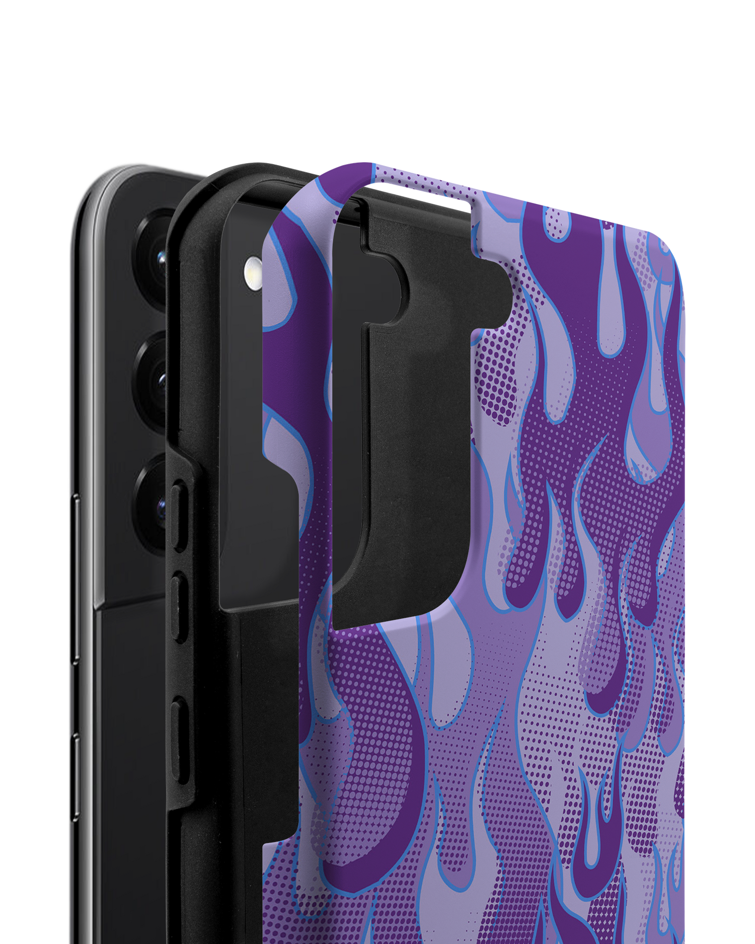 Purple Flames Premium Handyhülle Samsung Galaxy S22 Plus 5G