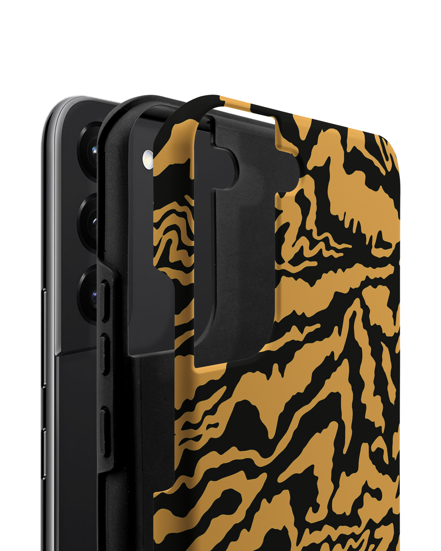 Warped Tiger Stripes Premium Handyhülle Samsung Galaxy S22 Plus 5G