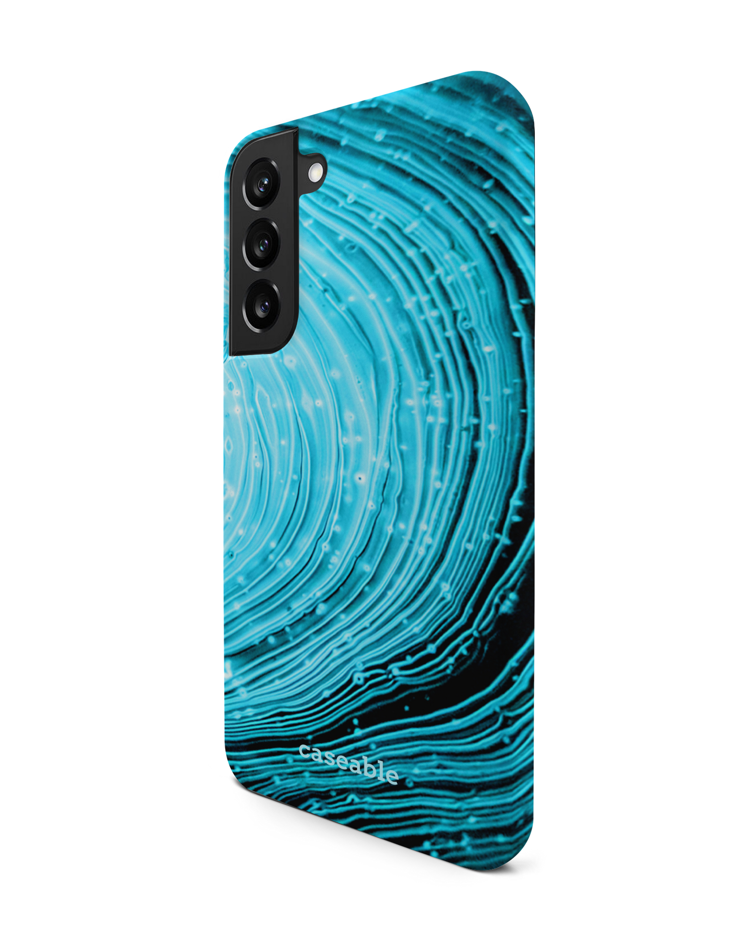 Turquoise Ripples Premium Handyhülle Samsung Galaxy S22 Plus 5G