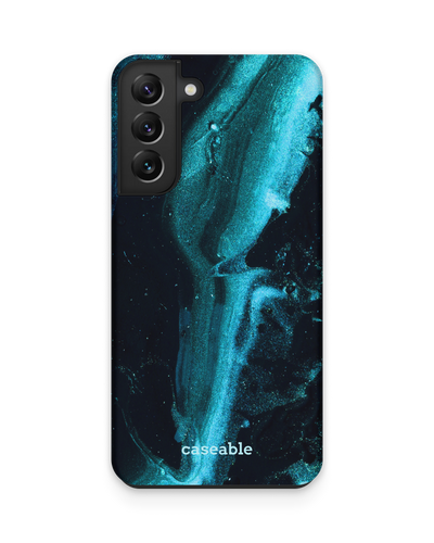 Deep Turquoise Sparkle Premium Handyhülle Samsung Galaxy S22 Plus 5G