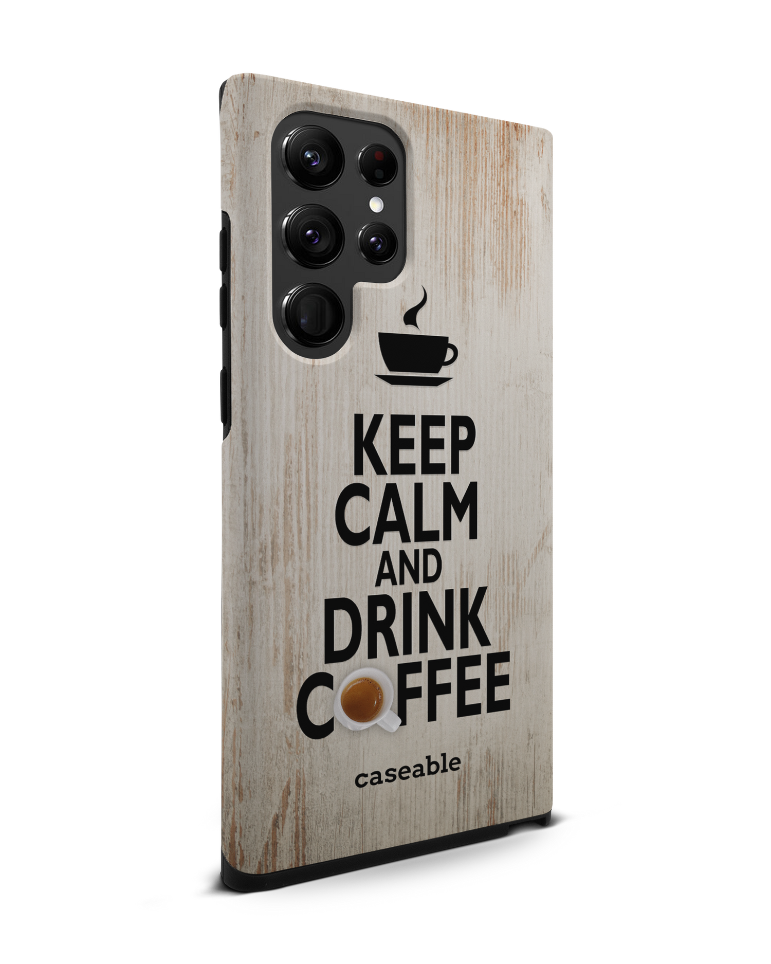 Drink Coffee Premium Handyhülle Samsung Galaxy S22 Ultra 5G: Seitenansicht links