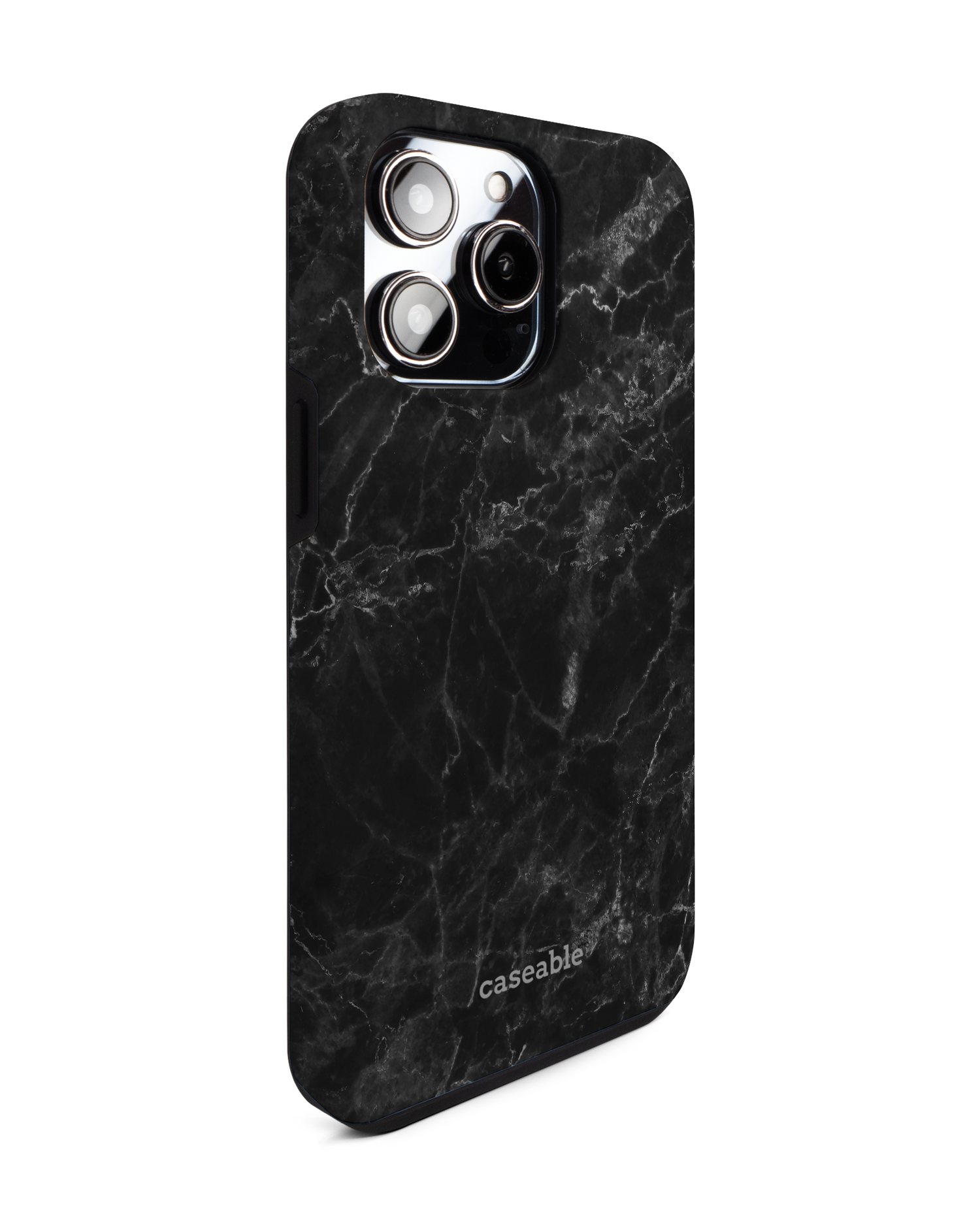 Midnight Marble Premium Handyhülle für Apple iPhone 14 Pro Max: Seitenansicht links