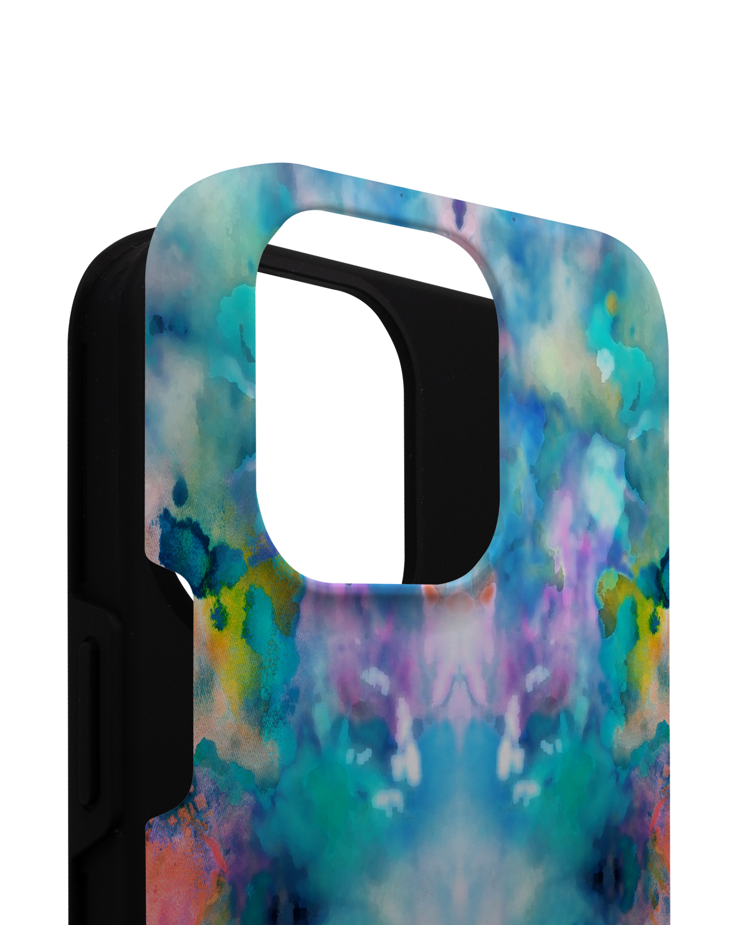 Paint Splatter Premium Handyhülle für Apple iPhone 14 Pro Max besteht aus 2 Teilen