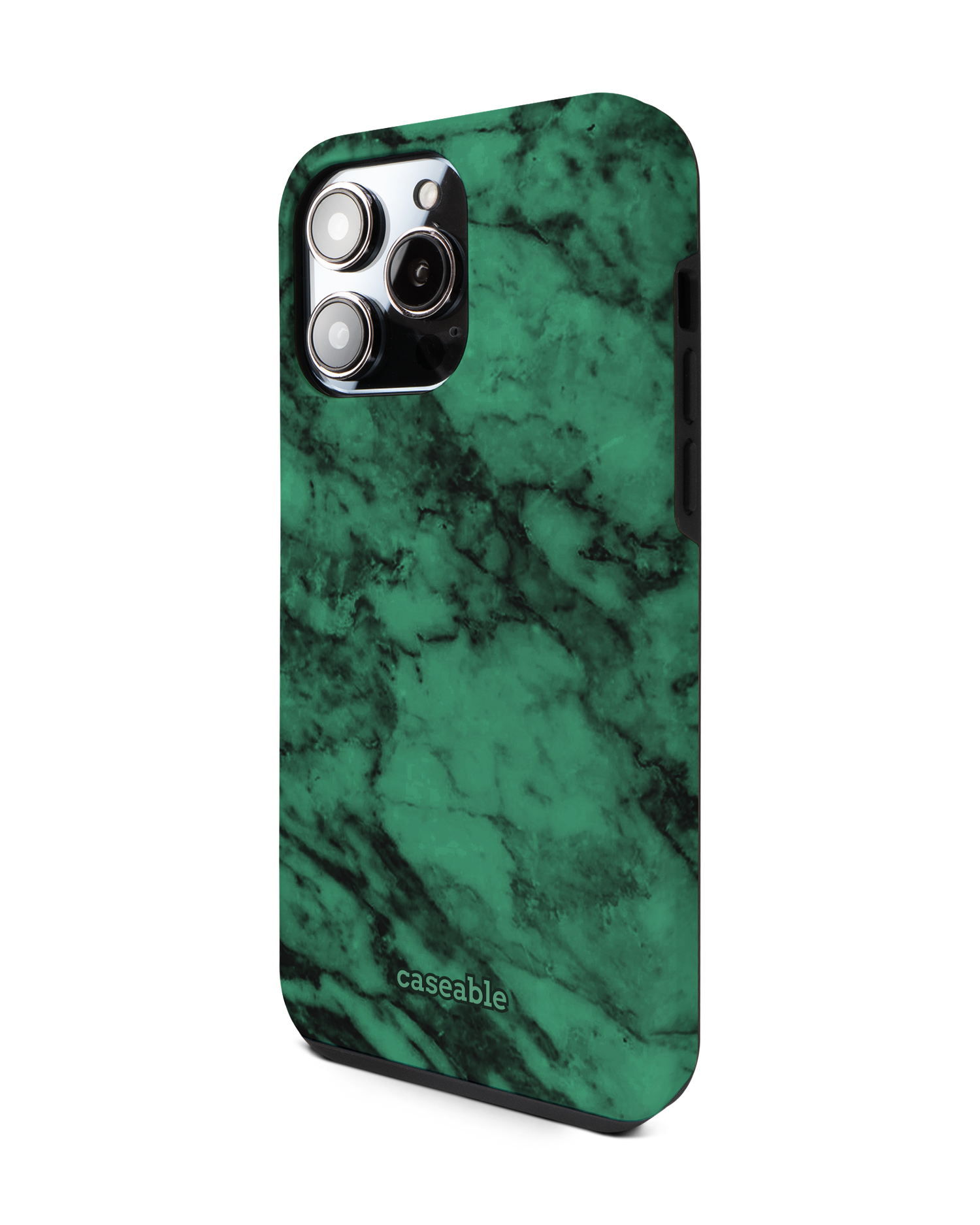 Green Marble Premium Handyhülle für Apple iPhone 14 Pro Max: Seitenansicht rechts