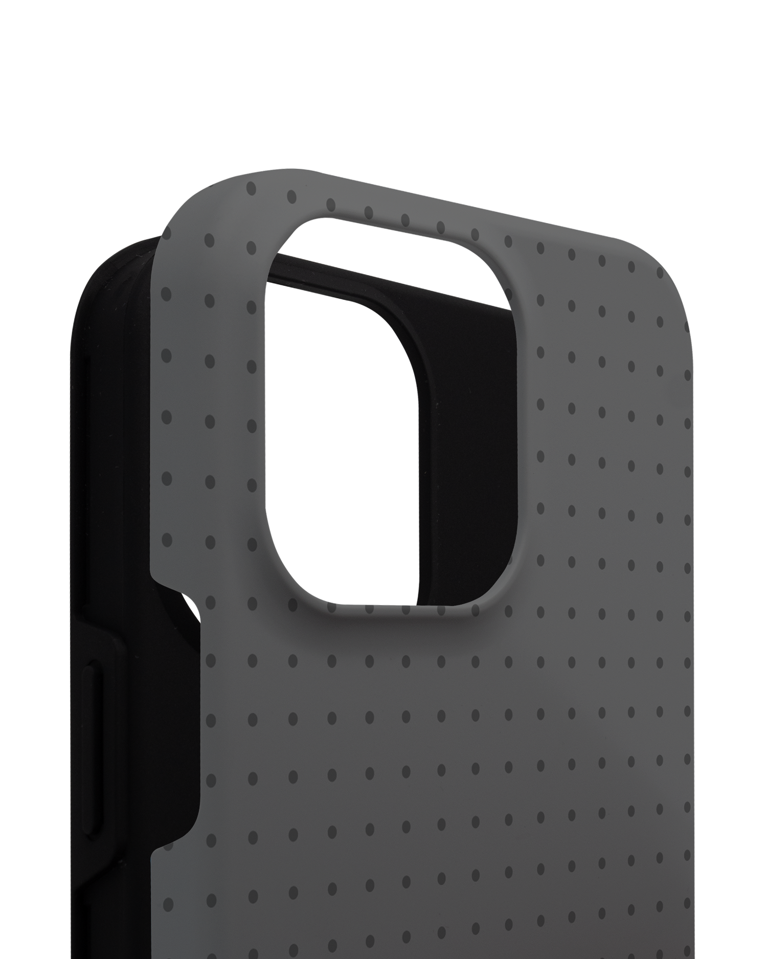 Dot Grid Grey Premium Handyhülle für Apple iPhone 14 Pro Max besteht aus 2 Teilen