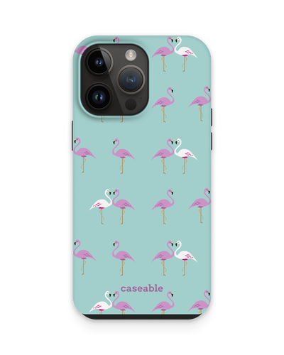 Two Flamingos Premium Handyhülle für Apple iPhone 14 Pro Max