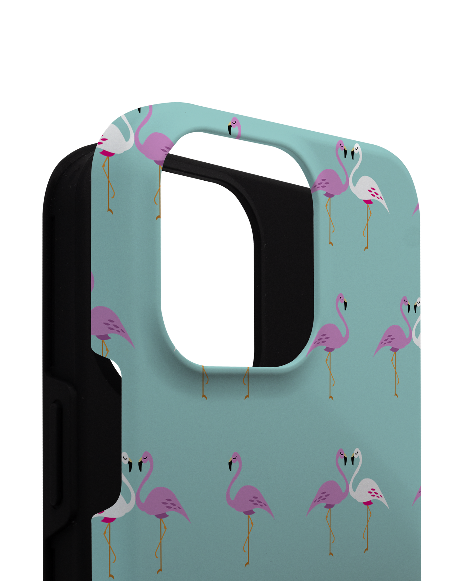 Two Flamingos Premium Handyhülle für Apple iPhone 14 Pro Max besteht aus 2 Teilen