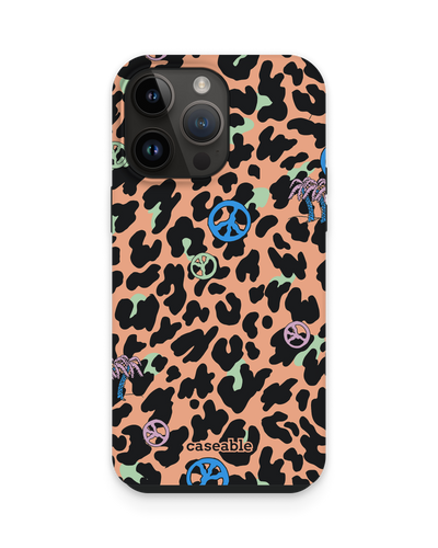 Leopard Peace Palms Premium Handyhülle für Apple iPhone 14 Pro Max
