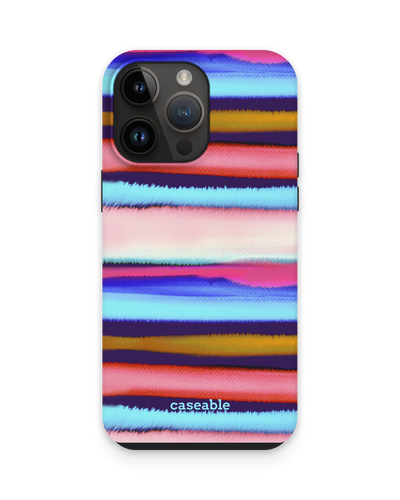 Watercolor Stripes Premium Handyhülle für Apple iPhone 15 Pro Max