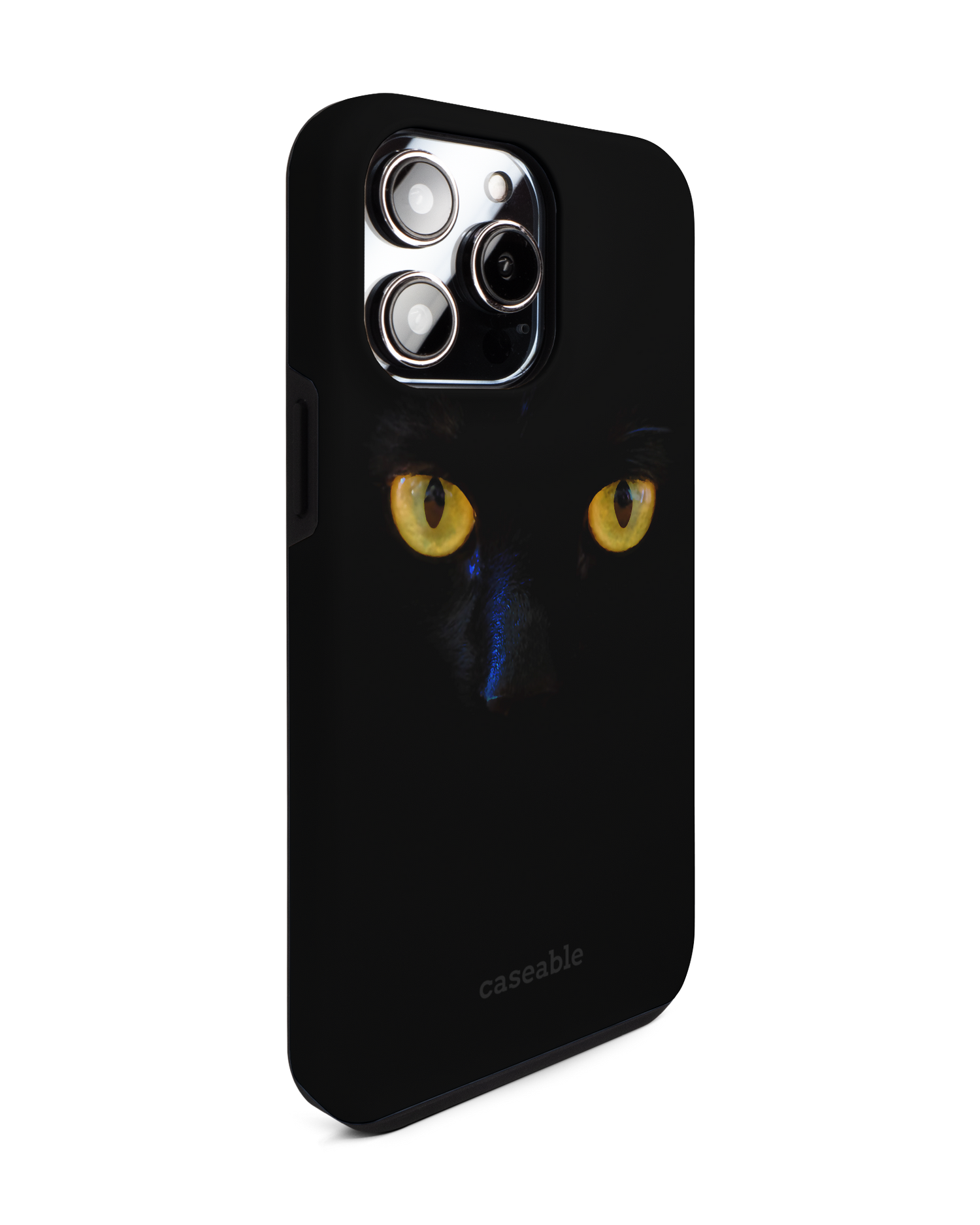 Black Cat Premium Handyhülle für Apple iPhone 14 Pro Max: Seitenansicht links