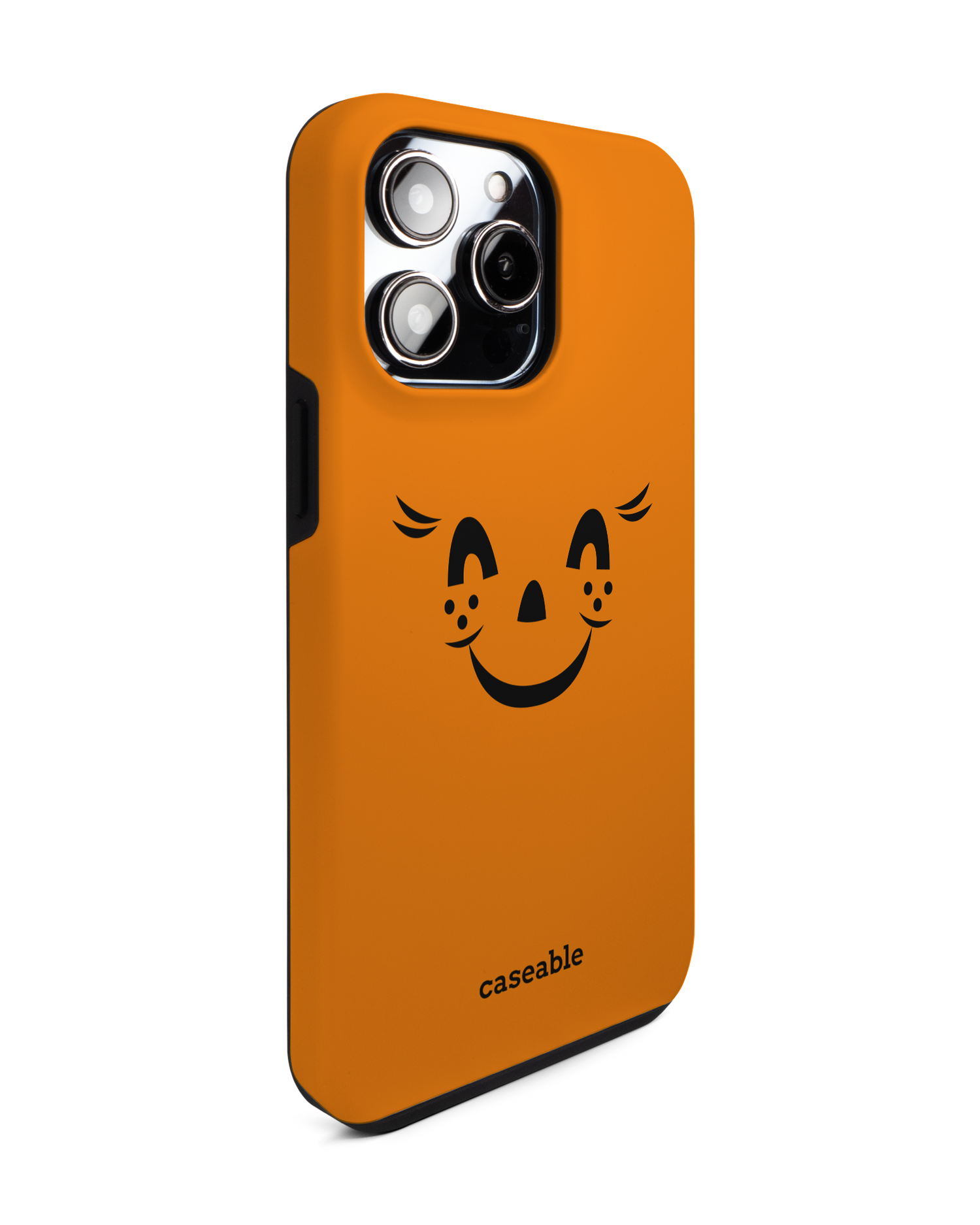 Pumpkin Smiles Premium Handyhülle für Apple iPhone 14 Pro Max: Seitenansicht links