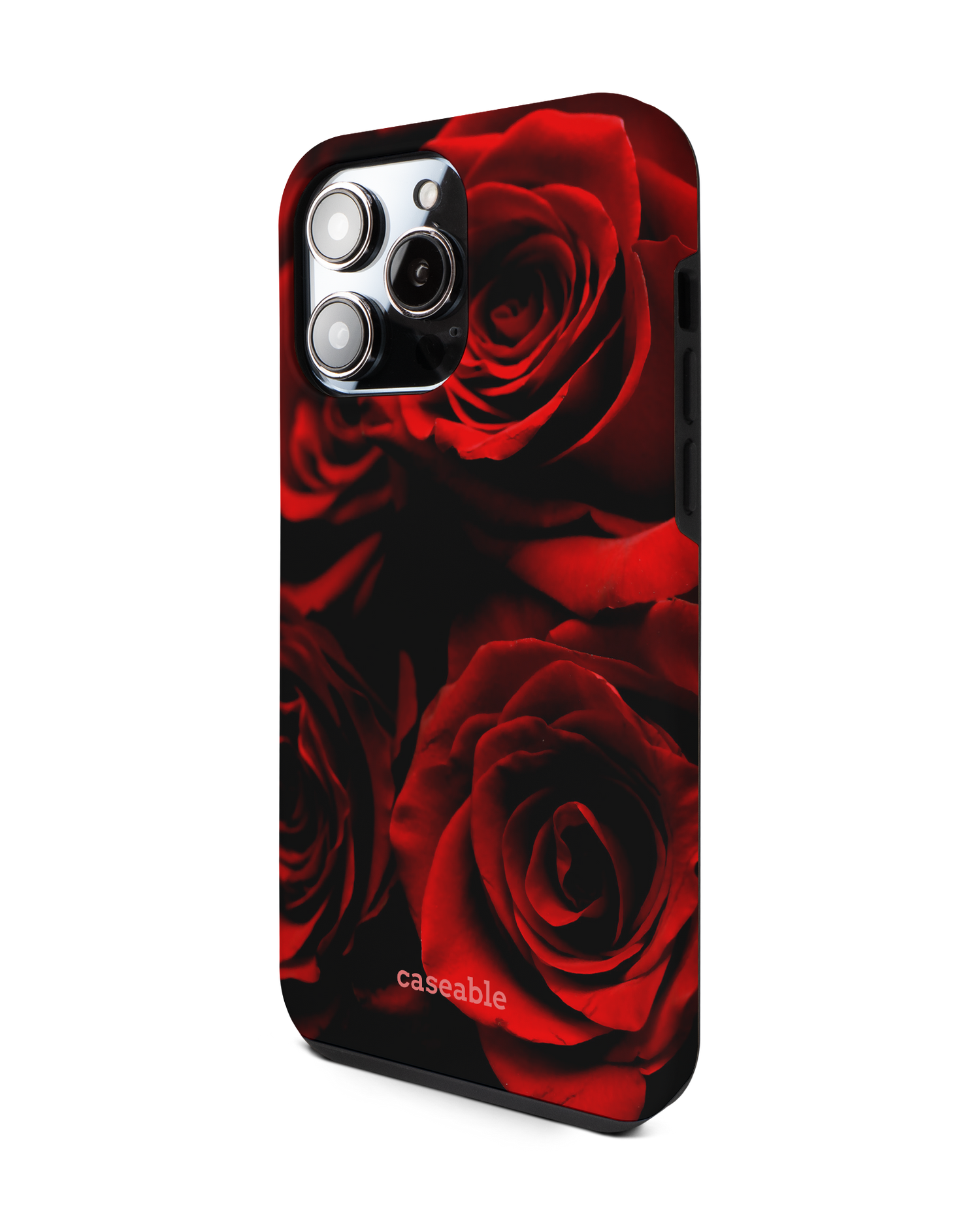 Red Roses Premium Handyhülle für Apple iPhone 14 Pro Max: Seitenansicht rechts