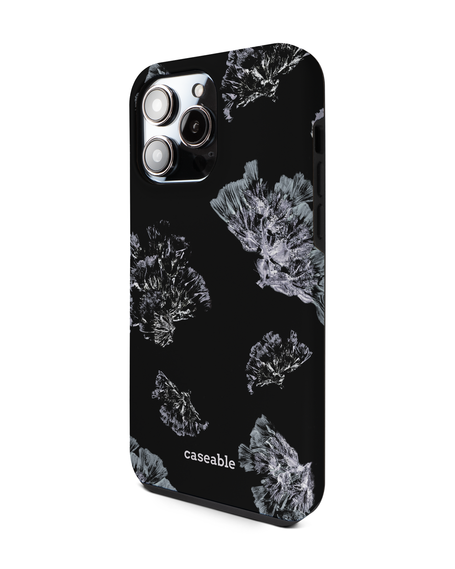 Silver Petals Premium Handyhülle für Apple iPhone 14 Pro Max: Seitenansicht rechts