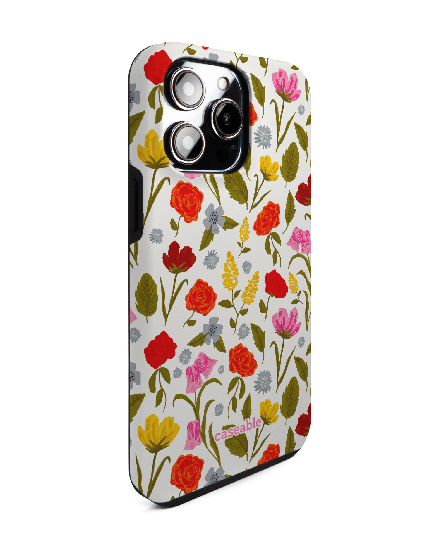 Botanical Beauties Premium Handyhülle für Apple iPhone 14 Pro Max: Seitenansicht links