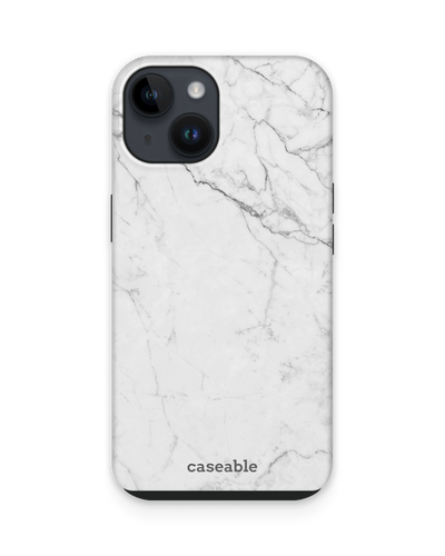 White Marble Premium Handyhülle für Apple iPhone 14
