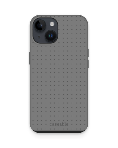 Dot Grid Grey Premium Handyhülle für Apple iPhone 14